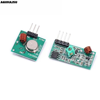 

433Mhz RF Wireless Transmitter Module and Receiver Kit 5V DC 433MHZ Wireless For Arduino Raspberry Pi /ARM/MCU WL Diy Kit