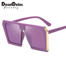 Винтаж большие квадратные солнцезащитные очки для женщин негабаритных Элитный Бренд 90 s Мода Cateye Солнцезащитные очки женские темные очки UV400