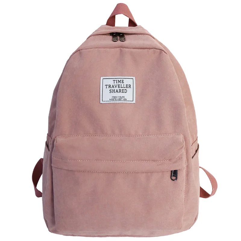 Модный рюкзак из хлопка милые студенческие женские школьные сумки для девочек Kawaii Рюкзак Женская Роскошная Подростковая сумка женская книга Новинка - Цвет: pink