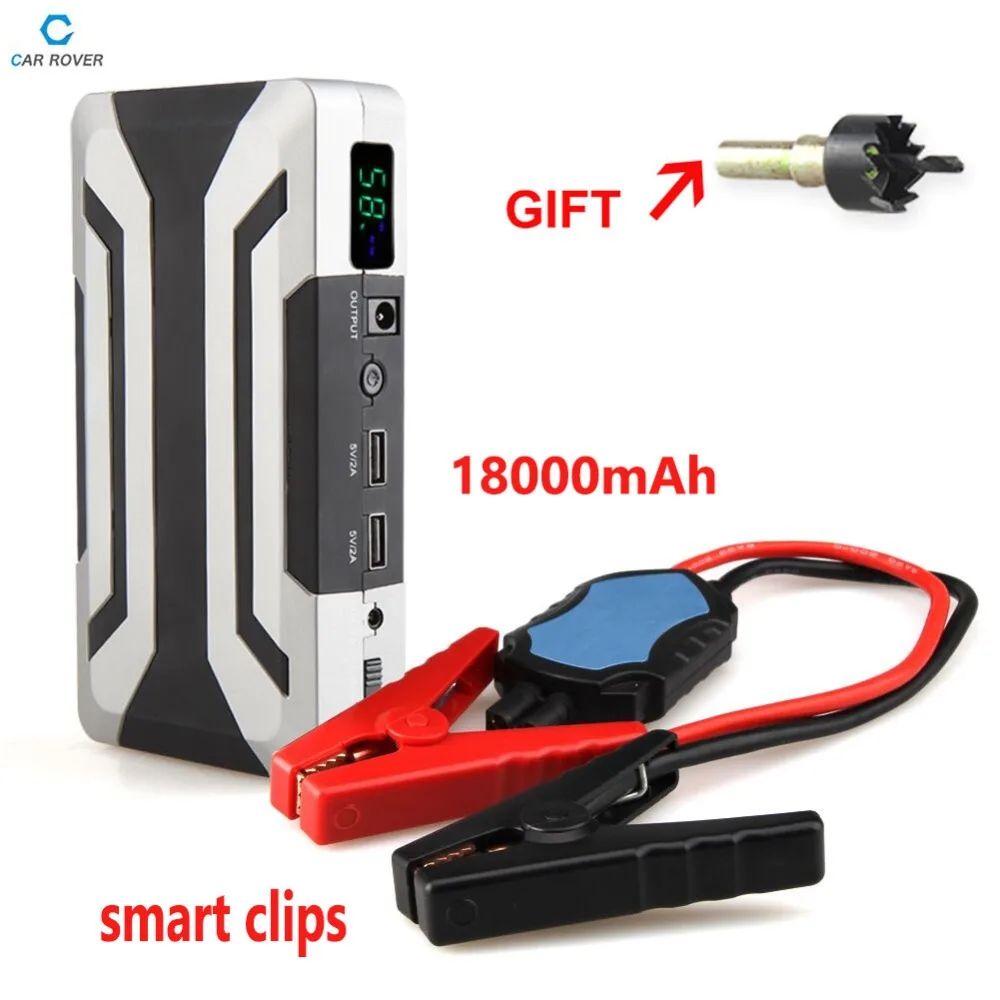 Car Emergency 12V Car Battery Jump Starter Booster Mini Portable Power Bank 1000A Peak Current
