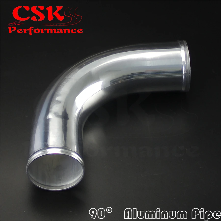 

90 Degree 57mm 2.25" inch Aluminum Intercooler Intake Pipe Piping Tube hose
