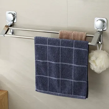 

Towel rack, sucker type, strong punch-free toilet, bathroom, stainless steel hook and towel pole