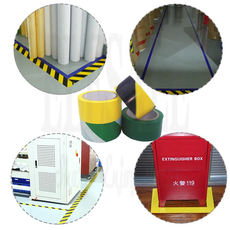 1 Roll 48mm*18m Waterproof PVC Warning Tape Anti-Skid Caution Barrier Safety Tapes for Warehouse Factory School caution warning tape