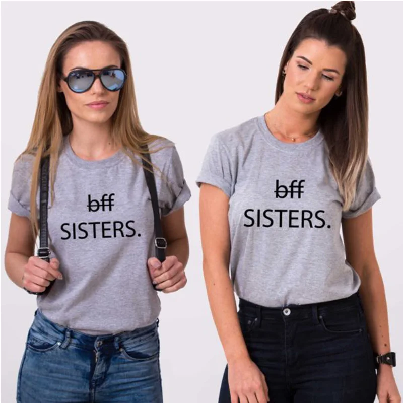 EnjoytheSpirit футболка для пары сестры Bff Забавные футболки с графикой повседневные