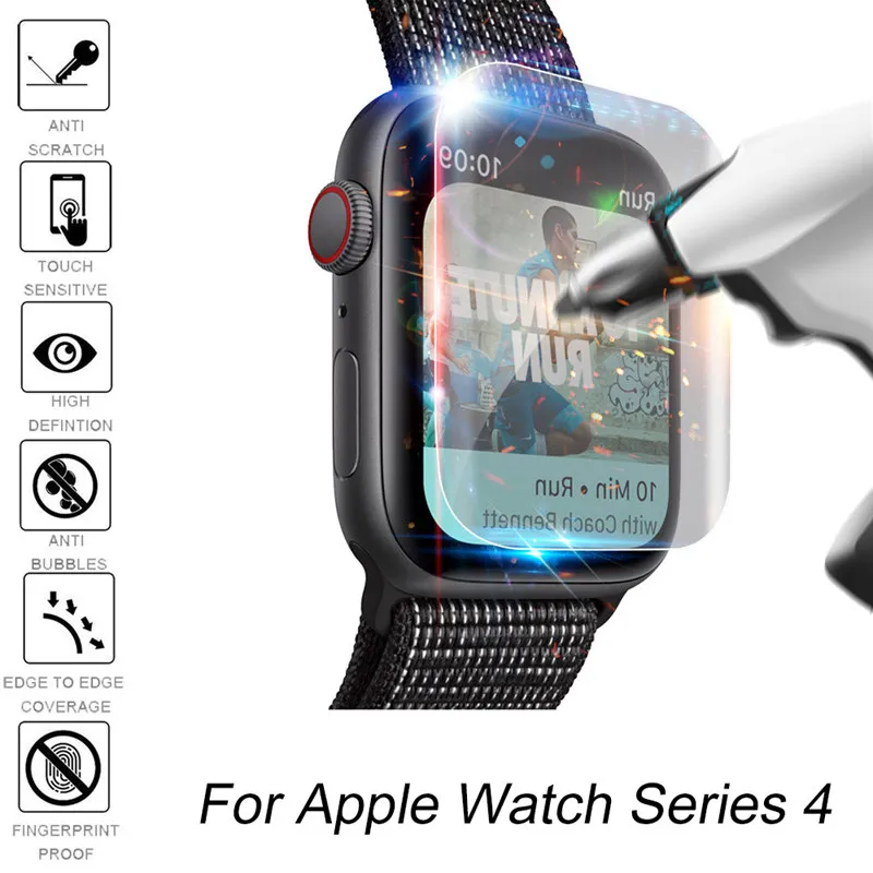 

6pcs Pack Automatic Antistatic Film Film Explosion-Proof Full Coverage Screen Protector-TPU For Apple Watch Series 4 40/44mm
