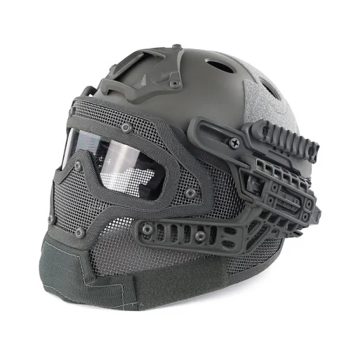 SINAIRSOFT, тактический шлем, новая система G4, ABS, полная маска для лица, с Goggle, для военного страйкбола, пейнтбола, армии, Быстрый Шлем - Цвет: FG