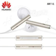 Оригинальные наушники huawei AM116, металлические наушники с микрофоном, регулятор громкости для huawei P7 P8 P9 Lite P10 Plus Honor 5X 6X mate 7 8 9