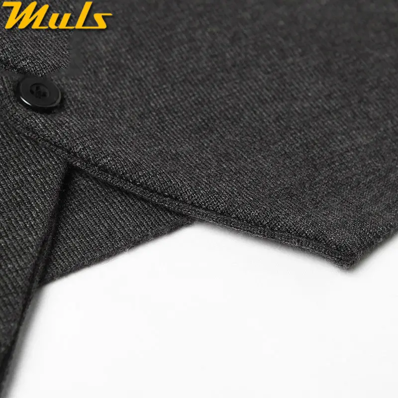 Мужской жилет, свитера в повседневном стиле, шерстяной вязаный однобортный мужской кардиган, жилет большого размера 4XL Muls, брендовый серый, черный, темно-синий MS16007