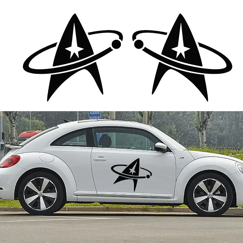 

2pcs/set Removable Star Trek Logo Car Sticker Cars Side Truck Auto SUV Door Vinyl Decal Wall Sticker Home Decor Glass Tile D917