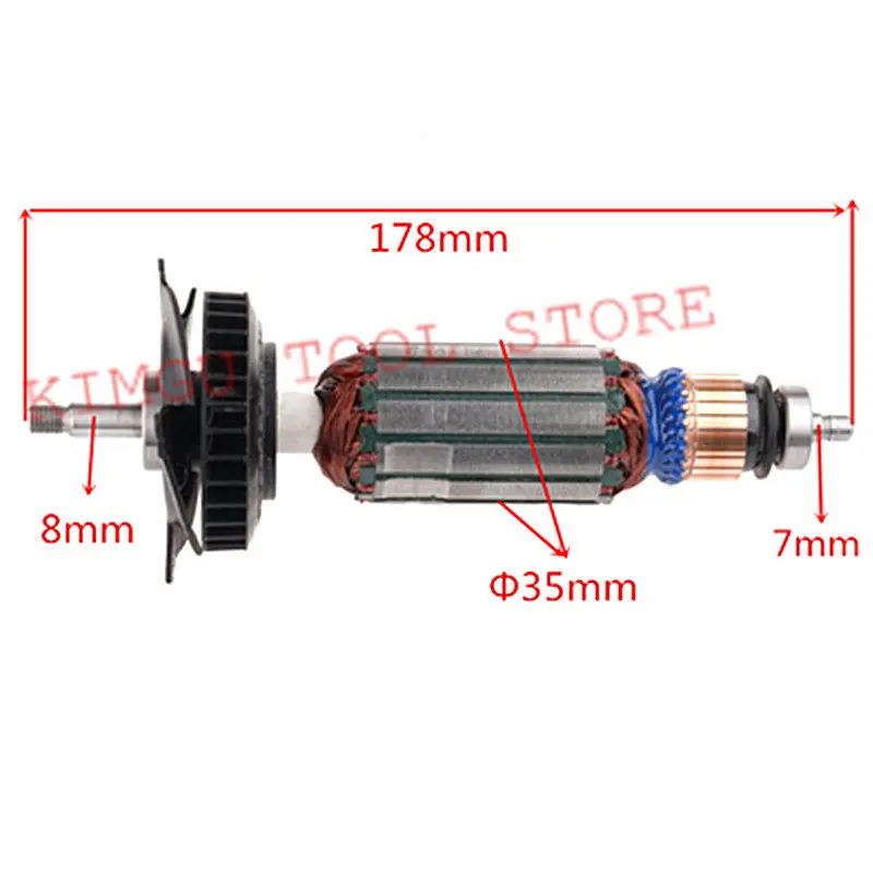 Арматура ротора AC220-240V оригинальные части для DeWALT N262659 401702-10 DW803 100 DW810 DW811 Black& Decker 6288 угловая шлифовальная машина