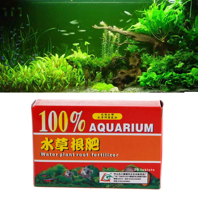 

36pc/Box Aquarium Fish Tank Aquatic Cylinder Water Plant Root Fertilizer Tablets