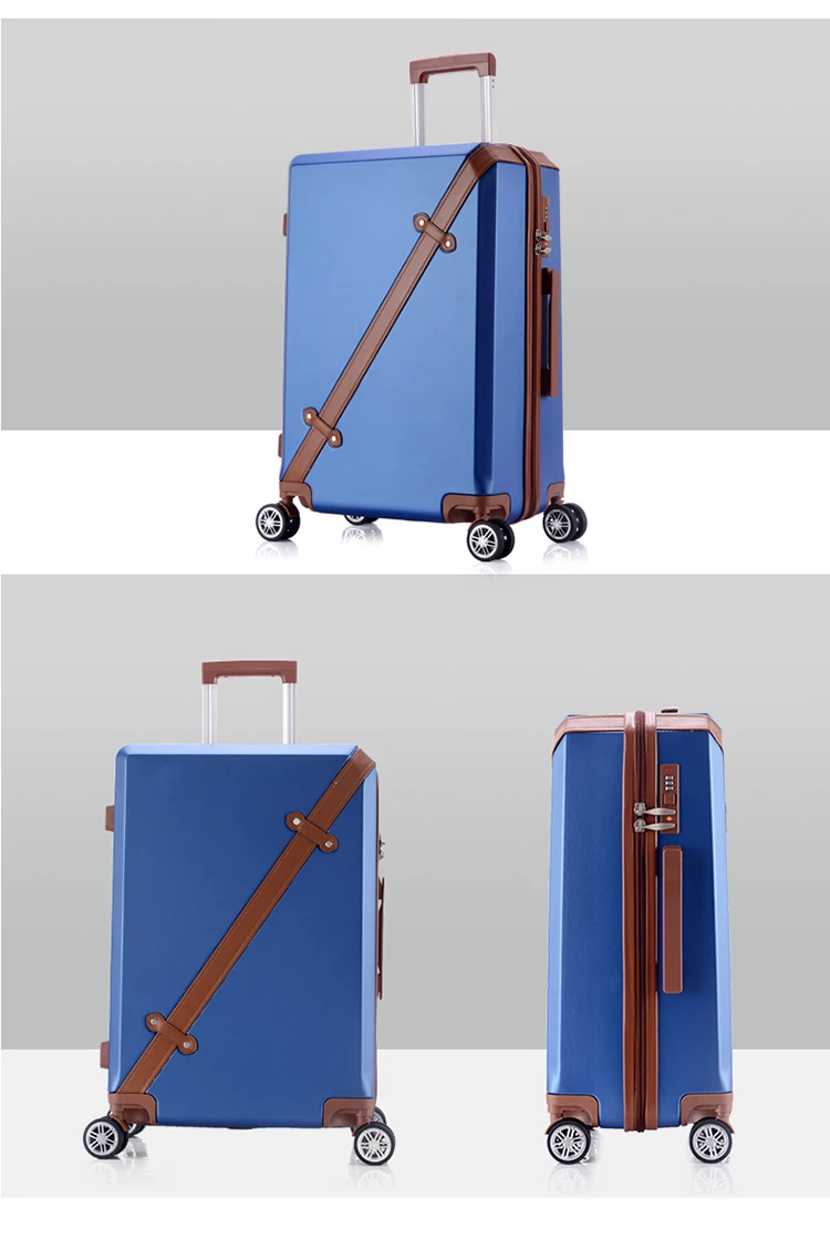 Letrend Скалка багажа Спиннер чемодан колеса 24 дюймов студенческая мода Корейская тележка 20 дюймов переноска дорожная сумка Пароль