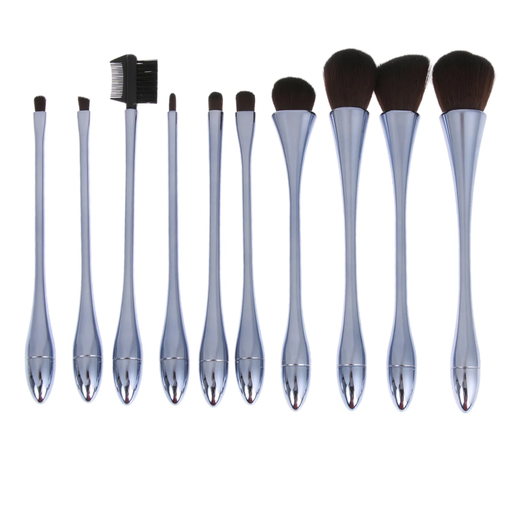 

10PCS Goblet Shaped Makeup Brushes Set with Powder Foundation Concealer Contour Blending Eyeshadow Lip Brush kit