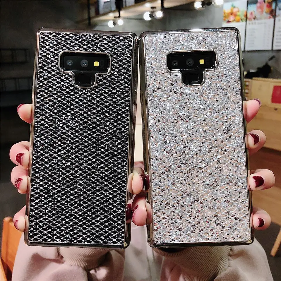 For Samsung Galaxy Note 9 8 5 4 3 Cover Luxury Brand 3D Glitter Soft Case Bling Plating S10 S10E S9 Plus S8 S7 Edge |