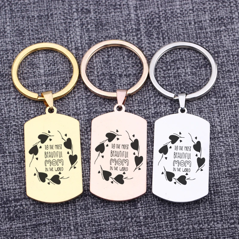 Bag Charm Mother`s Day Dog Tag Mom Gift Key Hot Sale chain Hand Stamped Accessories Jewelry Novelty Chaveiros Set | Украшения и