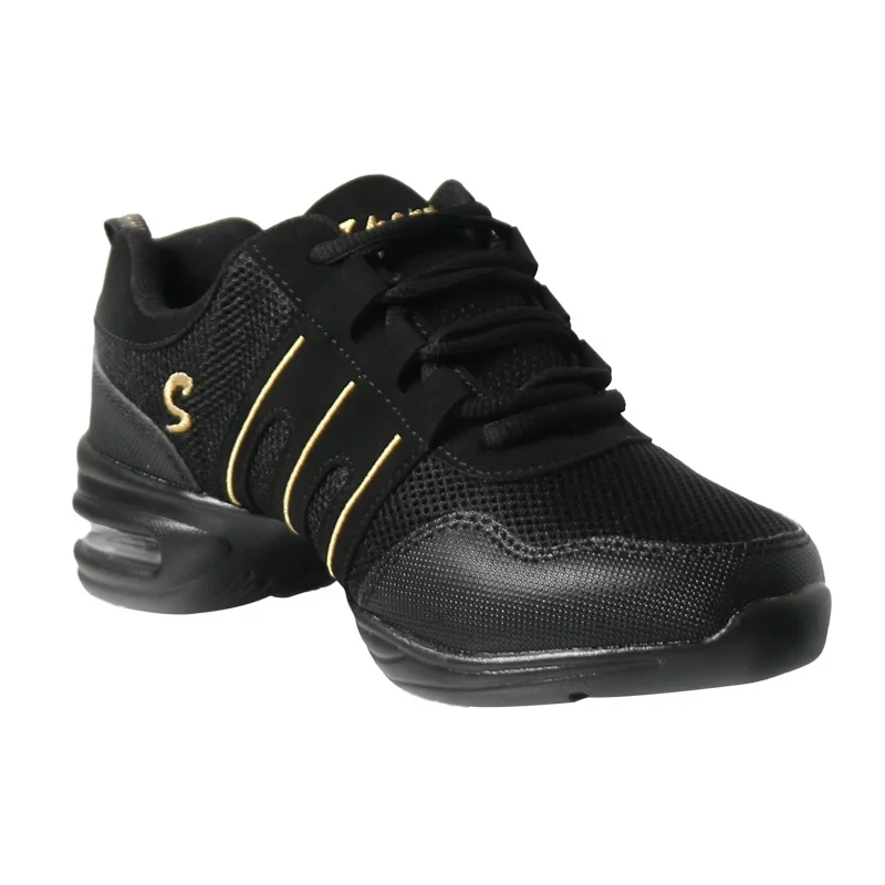 Джазовые кроссовки; женская обувь; черные кроссовки на платформе; дышащие кроссовки из сетчатого материала на шнуровке; zapatillas mujer; повседневная обувь; chaussures femme - Цвет: Black Gold line