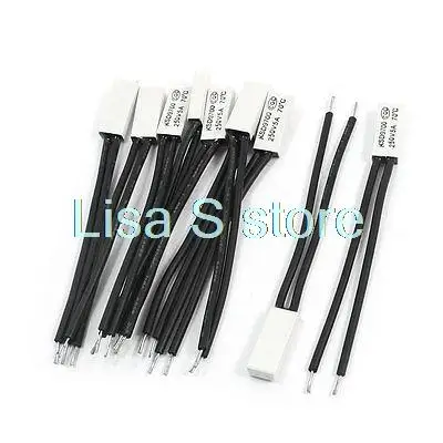 10 Pcs Plastic Head Temperature Switch Thermostat 60C N.C KSD9700
