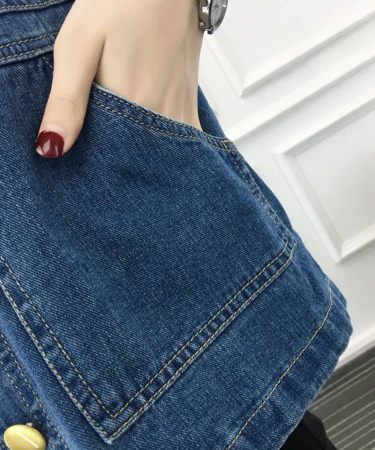 5XL Повседневный джинсовый жилет с дырками для женщин приталенный отложным