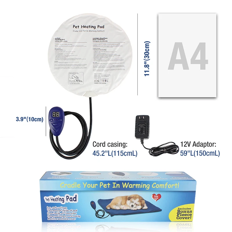 Pet Electric Blanket Dog Cat Bed Mat Winter Spring Warm Dog Pads For