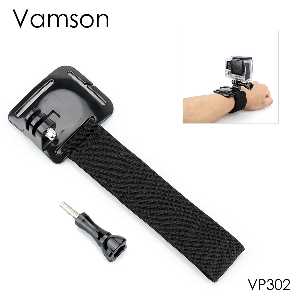 

Vamson for Go pro Accessories Wrist Hand Strap Band Tripod Mount Holder For Gopro Hero 7 6 5 4 3 for Xiaomi for Yi 4k VP302