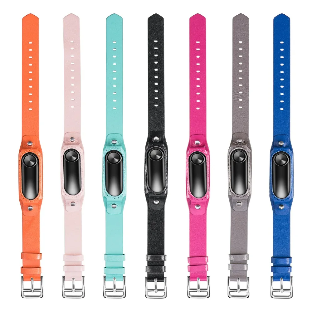 Odog черный кожаный ремешок для часов Ремешок для Xiaomi mi Band 2 Смарт-часы mi Band 2 ремешок аксессуары для умных часов