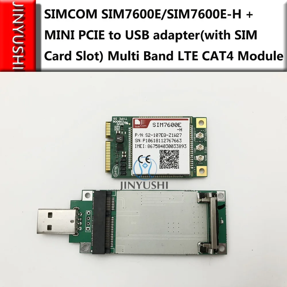 JINYUSHI для SIMCOM SIM7600E/SIM7600E H + MINI PCIE к USB адаптеру со слотом SIM карты многодиапазонный
