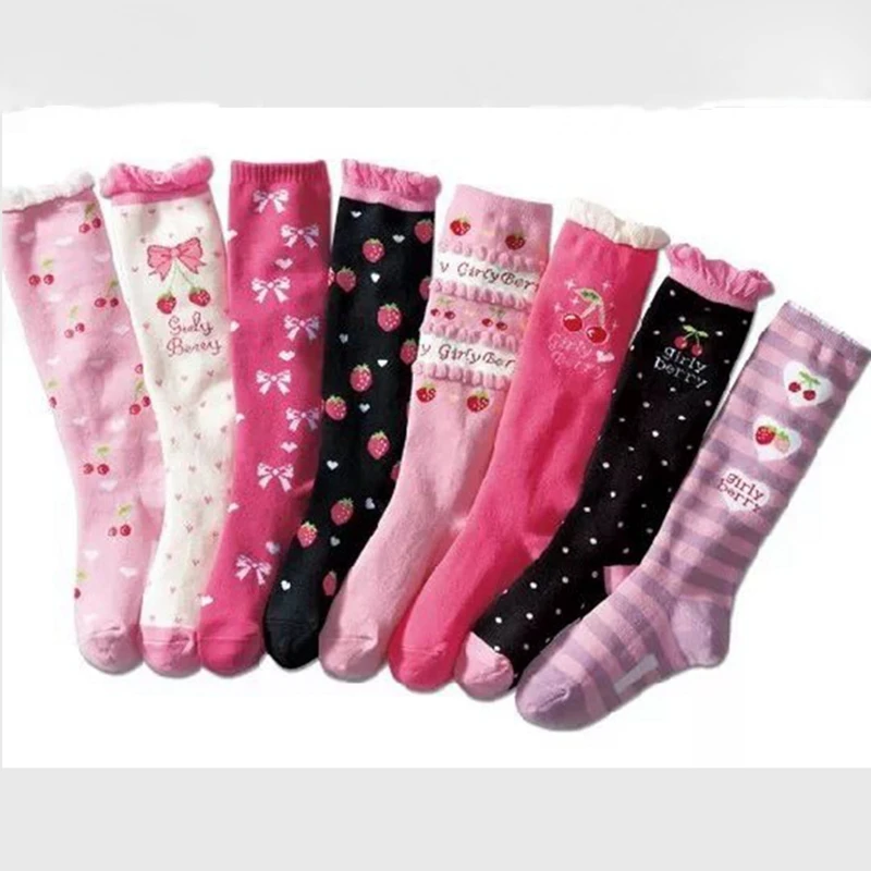 New Arrival 8 pairs /lot Girls Socks Cute Colorful Spring Autumn Socks