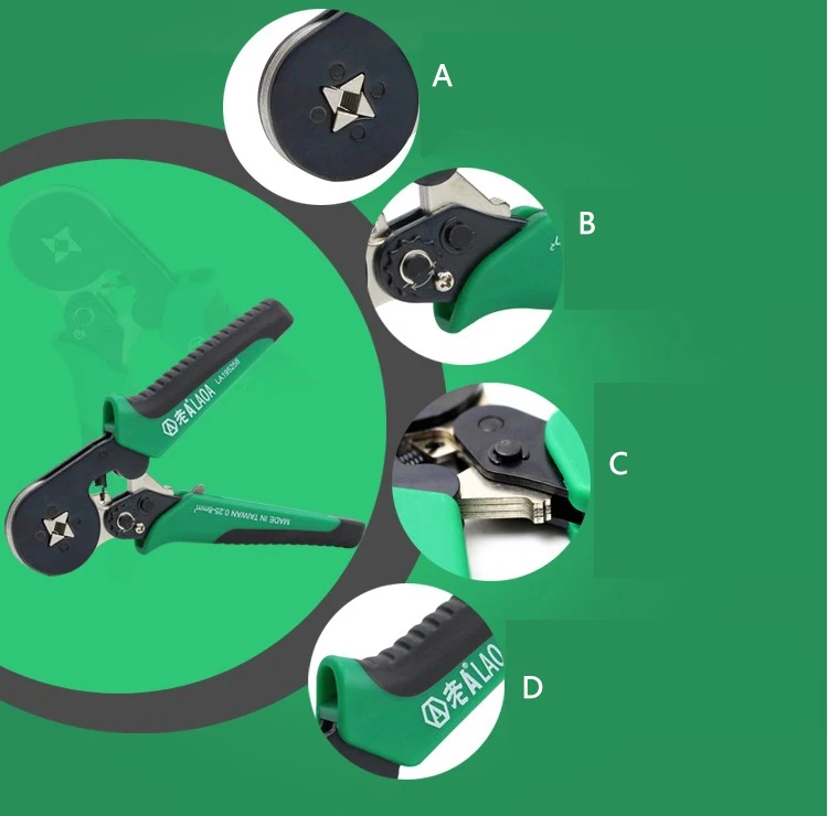 1 шт. LAOA Quadrangled Европейская трещотка обжимные клещи 0,25-8 мм LA195258