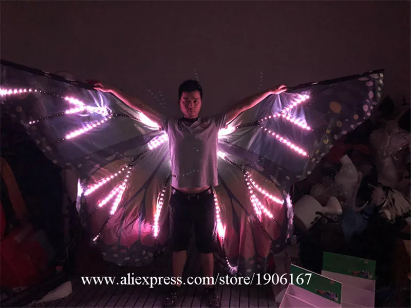 LED light wings isis illusion gold wing stage performance team dance light clothes05