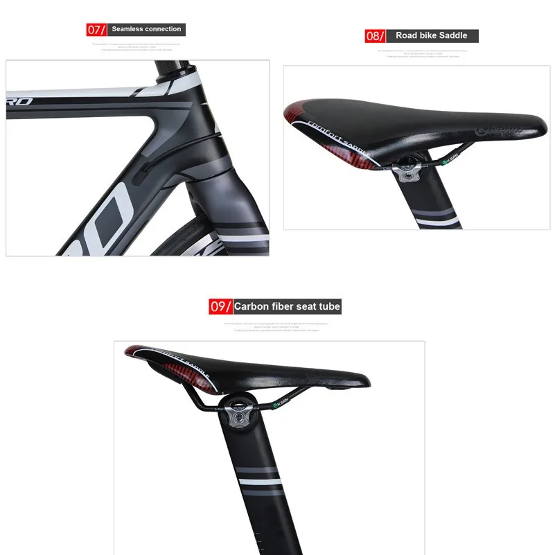 Best 2017 DEPRO R1-500-EB-22SM Complete Bicycle Presented Pedal 700C Carbon Fiber Frame 22 Speed Bicycle 8KG Road Bike 3