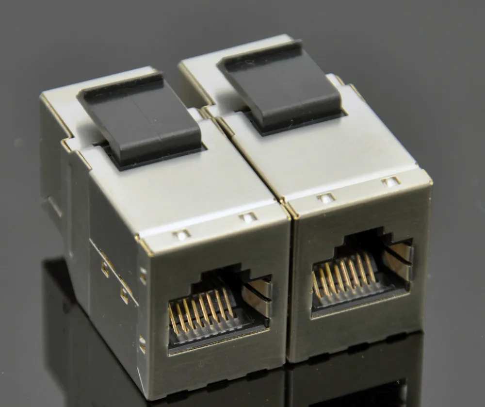 10G 500 МГц Cat.6A RJ45 встроенный переходник женский экранированный адаптер для пустой