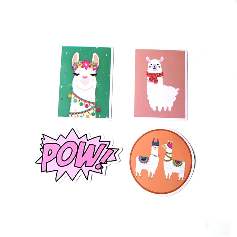 18pcs Alpaca llama cute kids vintage Laptop Decoration Styling Decals DIY scrapbooking album Stickers pasters E0025