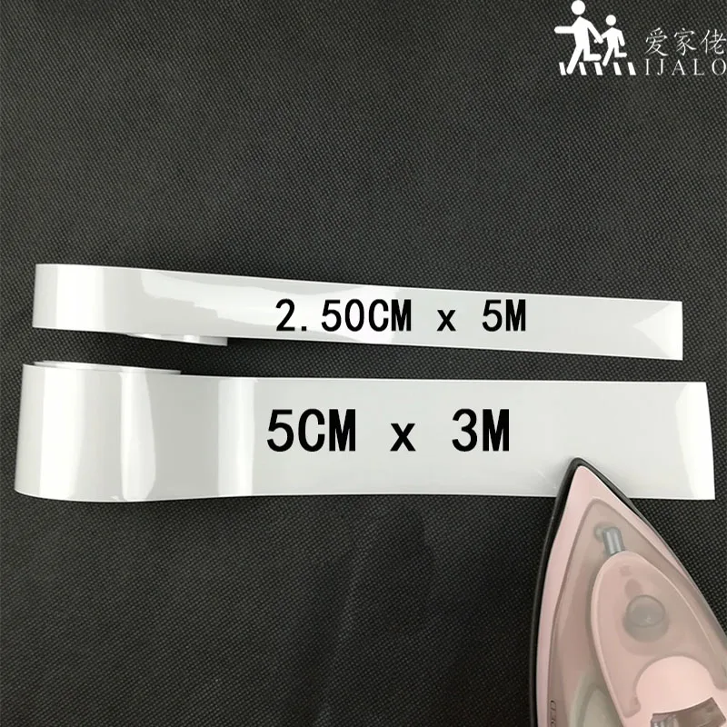 EASY DIY 5CM/2.50CM Bright Silvery Reflective Sticker Heat Transfer ReflectiveTape Material For Iron On Clothing Bags Shoes