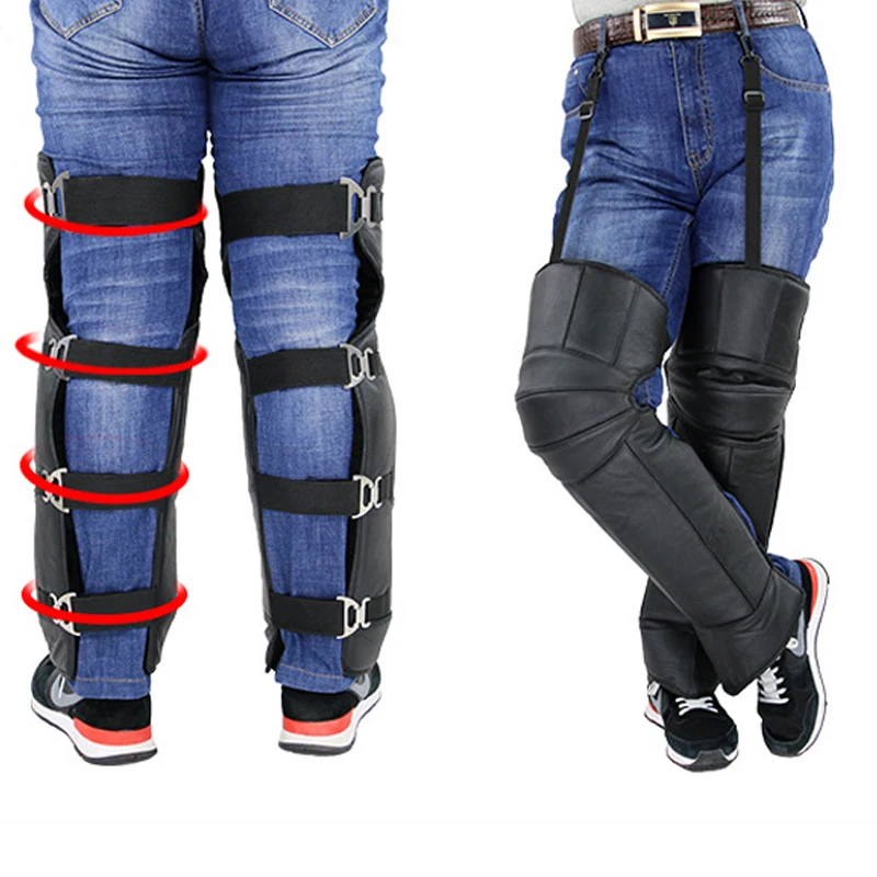 Genuine Leather Motorcycle Protective kneepad Knee Protector Moto Racing Guards Motocross motocicleta sheep wool waterproof | Автомобили и