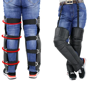 

Genuine Leather Motorcycle Protective kneepad Knee Protector Moto Racing Guards Motocross motocicleta sheep wool waterproof