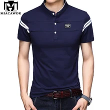 MIACAWOR, оригинальные мужские рубашки поло, одноцветная футболка, Homme, облегающая, Camisa, с коротким рукавом, Polo para Hombre, 9 цветов, T747