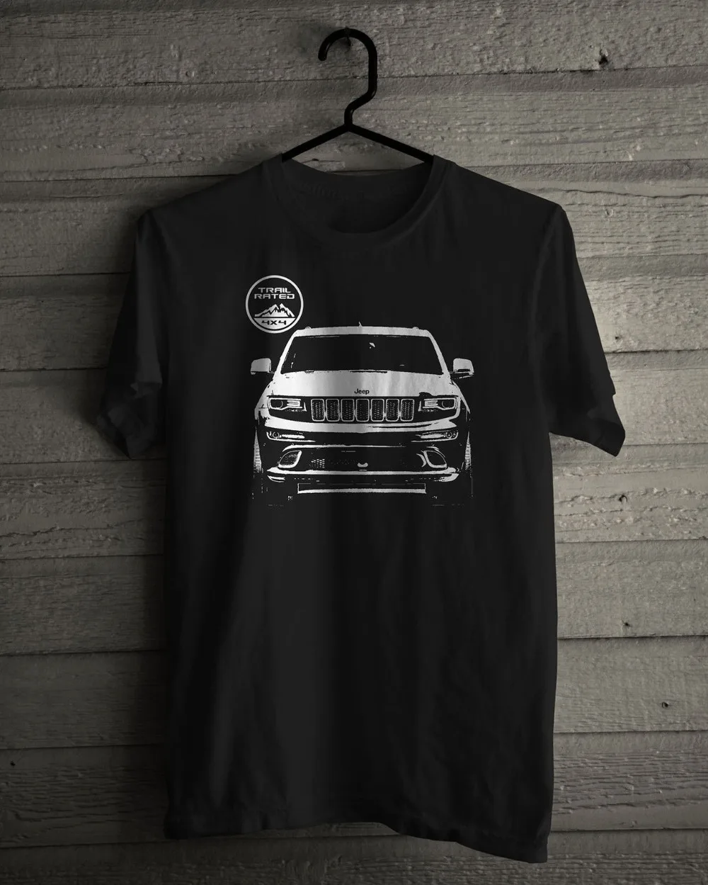

Fashion New Top Tees Tshirts New Jeep Cherokee 4x4 Trail Community Black shirt size S to 3XL Round Neck Clothes