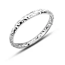 Envío Libre, 25 joyería de Plata, cerrado flor del hueco de la pulsera 925 Brazalete de Plata, Joyería Al Por Mayor SZ114