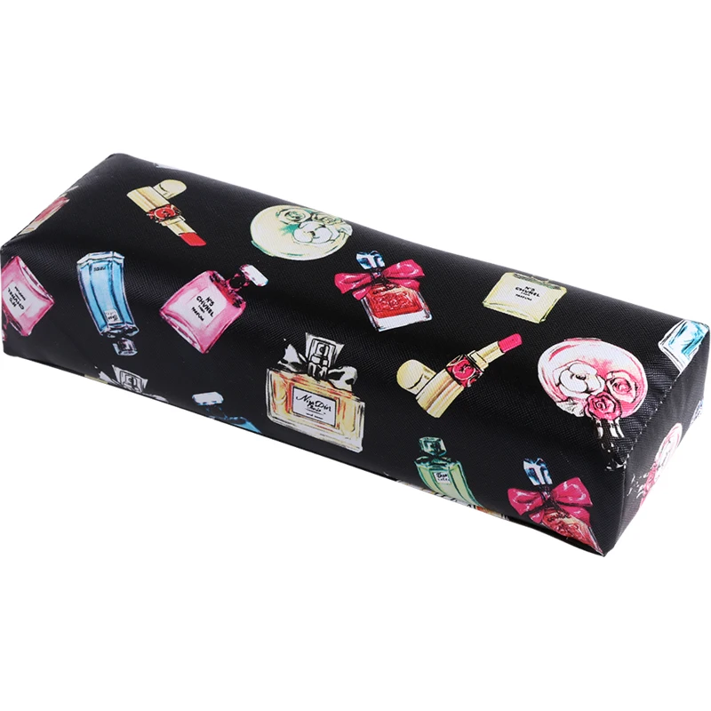 

1pcs Perfume Nail Art Hand Rests Black Pillow Soft PU Leather Arm Holder Cushion Care Salon Manicure Tool Beauty Equipment JI534