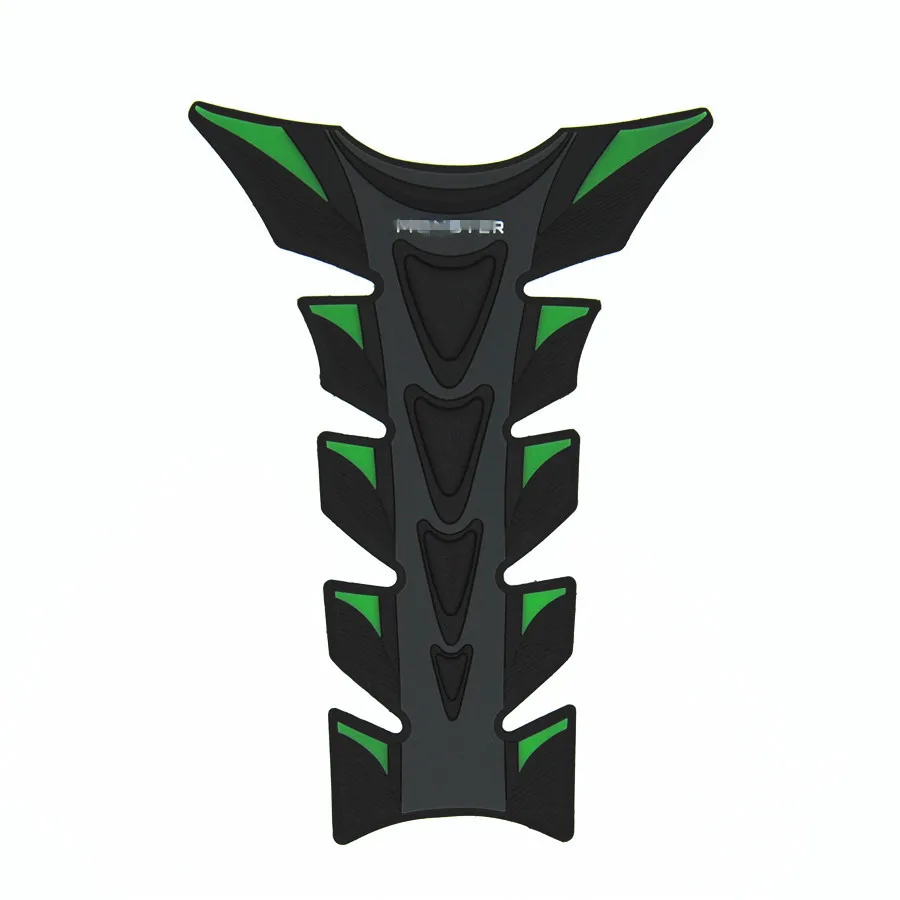 Ordinary Mail High Quality 3D Rubber Green Decal Motorcycle Gas Tank