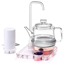 Стеклянный Электрический чайник автоматически используется для чайника для поднятия чайной плиты