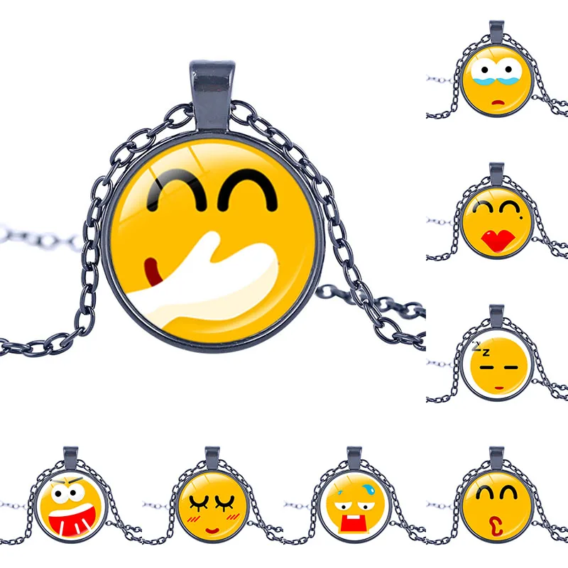 Smiley Face necklace Emoji pendants Smile Necklace best friends gifts