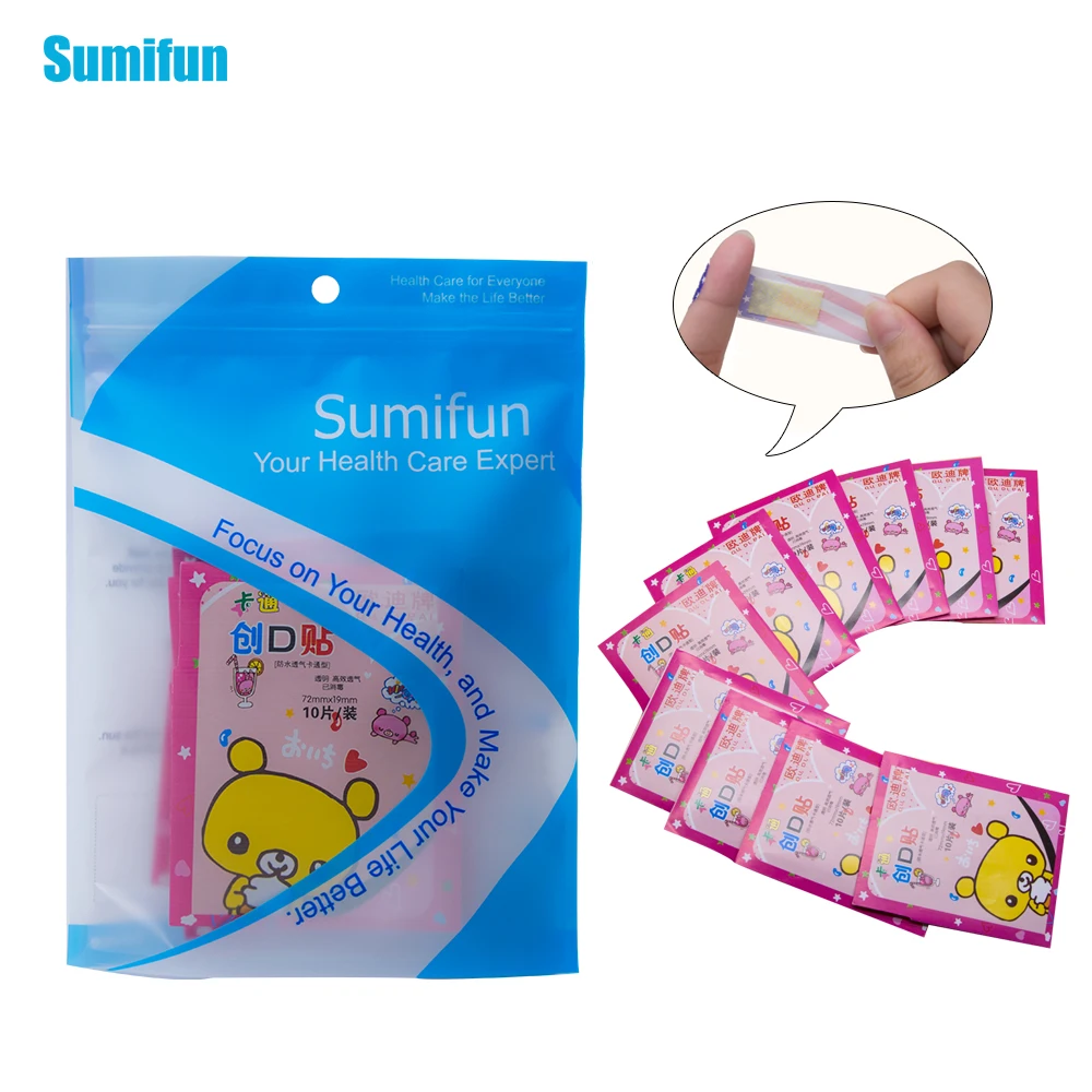 100 قطع ضمادة لطيف الكرتون ملصقات الإرقاء الجرح الضمادات المعقمة