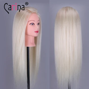 

22" 80% Real Hair Mannequin Head For Hairstyle Hairdressing Head With Natural Hair Mannequins For Sale Hairdresser Training Doll