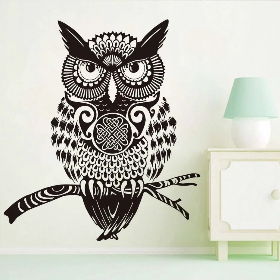 DCTOP High Quality Brown Owl Wall Sticker For Kids Rooms Wall Decor