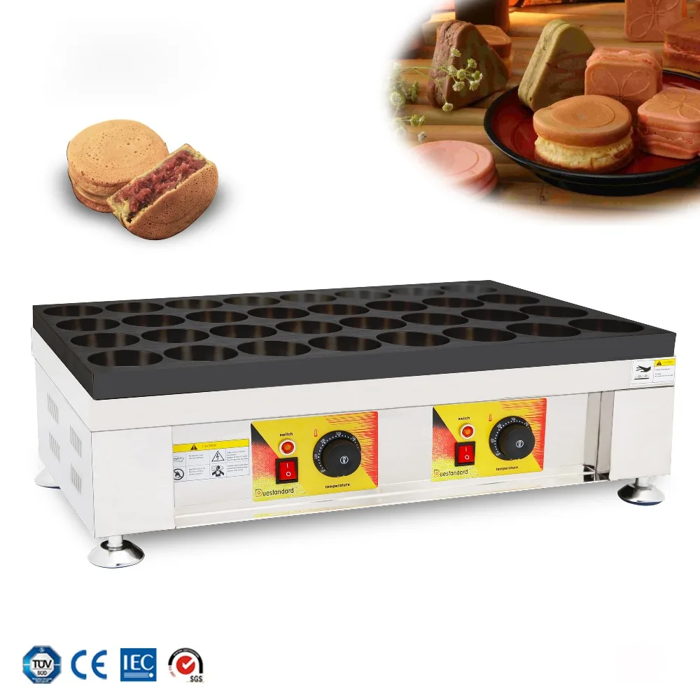 

Commercial Nonstick 32-hole Japanese Bean Cake Maker Red Bean Wheel Cake Oven Machine Dorayaki Wheel Scones Snack Equipment