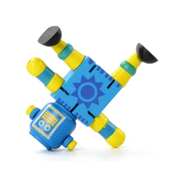 

Creative Wooden Robot Shaped Assembling Transformation Blocks Kids DIY Intelligence Training Educational Toys Gift
