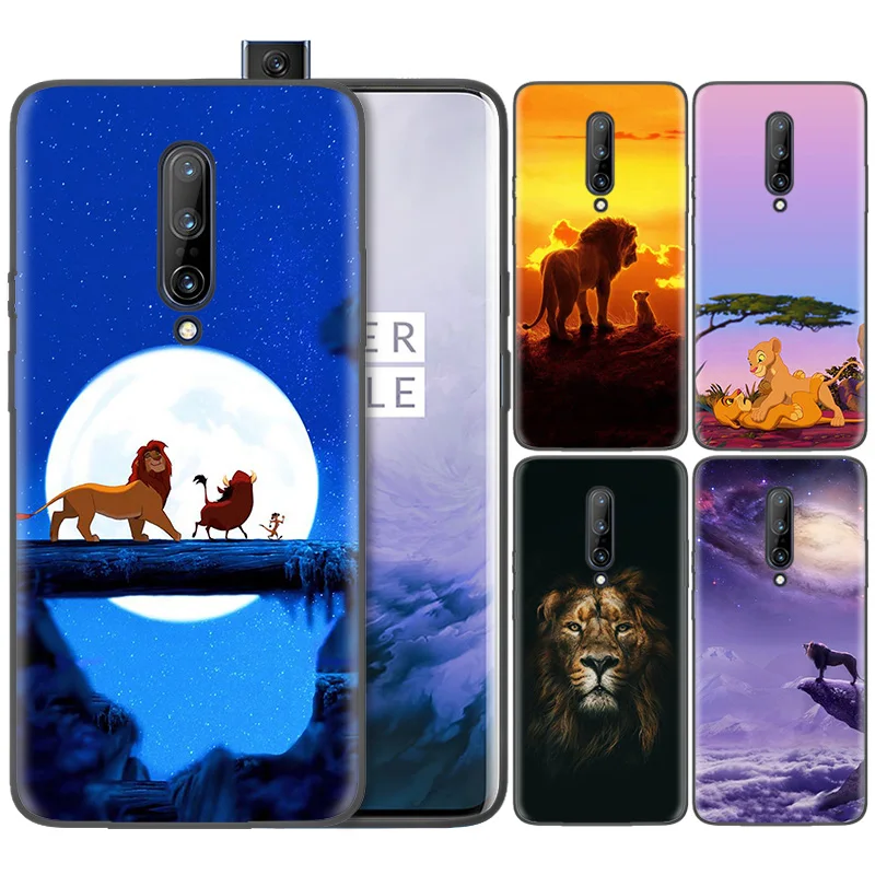 

Business Pattern Phone Black Rubber Soft Silicone Case Bag Cover for 1+ Oneplus 6T Cases 6 7 Pro 5G Fundas Core The Lion King