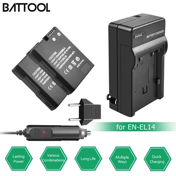 

BATTOOL EN-EL14 EN EL14 1500mAh Batteries for Nikon D3100 D3200 D3300 D5100 D5200 D5300 P7000 P7100 P7700 P7800