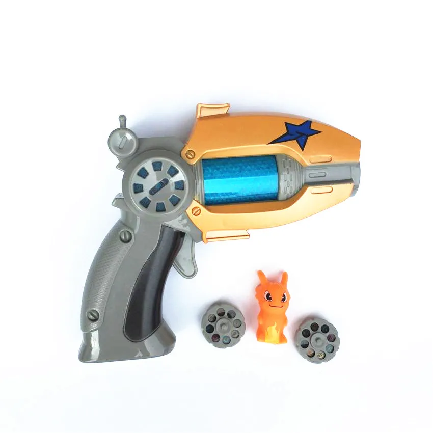 16 проекционная вспышка музыкальные детские подарки мультфильм мультсериал "Слагтерра" звучание свет игрушечный пистолет для маленьких мальчиков Игрушка-проектор пистолет Qumi